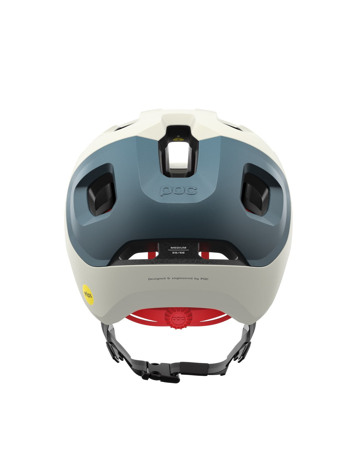 Kask rowerowy POC AXION RACE MIPS - Off-White/ Blue Matt - poc warszawa