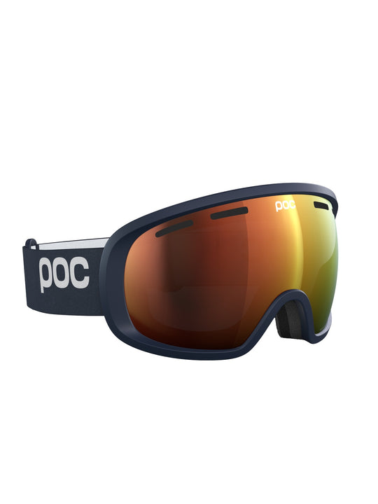 Załaduj obraz do przeglądarki galerii, Gogle narciarskie POC Fovea Wide Fit - Apatite Navy/Pt. Sunny Orange
