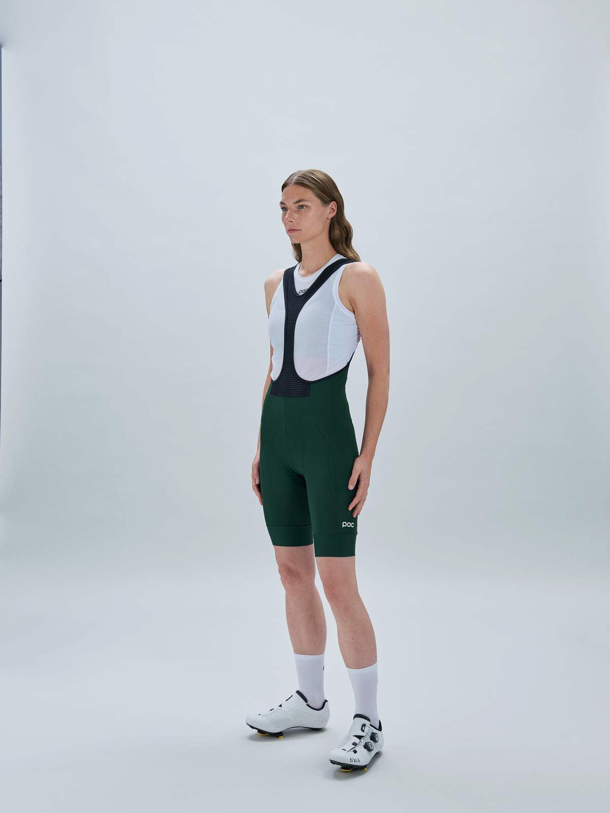 Spodenki rowerowe POC W's Cadence Bib Shorts - Parg. Green