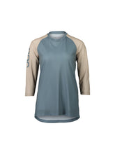 Załaduj obraz do przeglądarki galerii, Koszulka rowerowa POC W's MTB Pure 3/4 Jersey blue - Calcite Blue/Light Sandstone Beige

