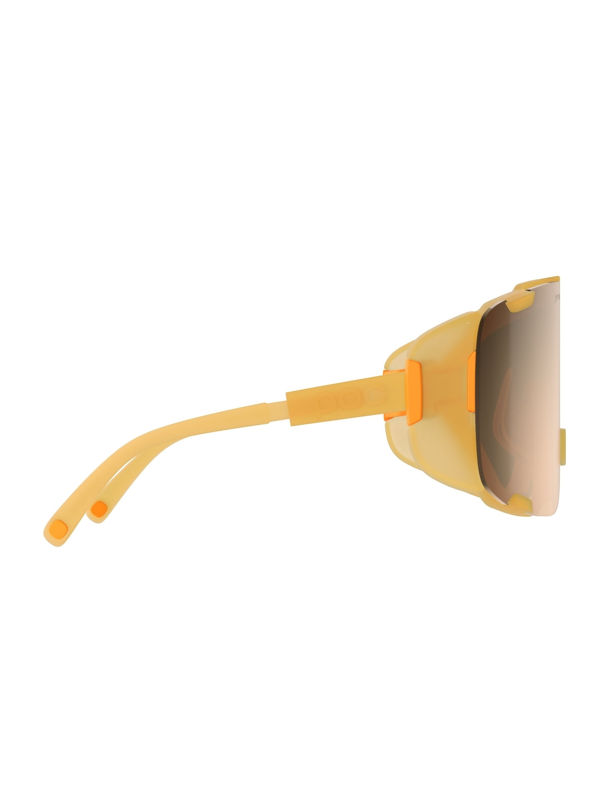Okulary rowerowe POC Devour żółty - Cerussite Kashima Translucent - Clarity Trail | Brown/Silver Mirror Cat 2