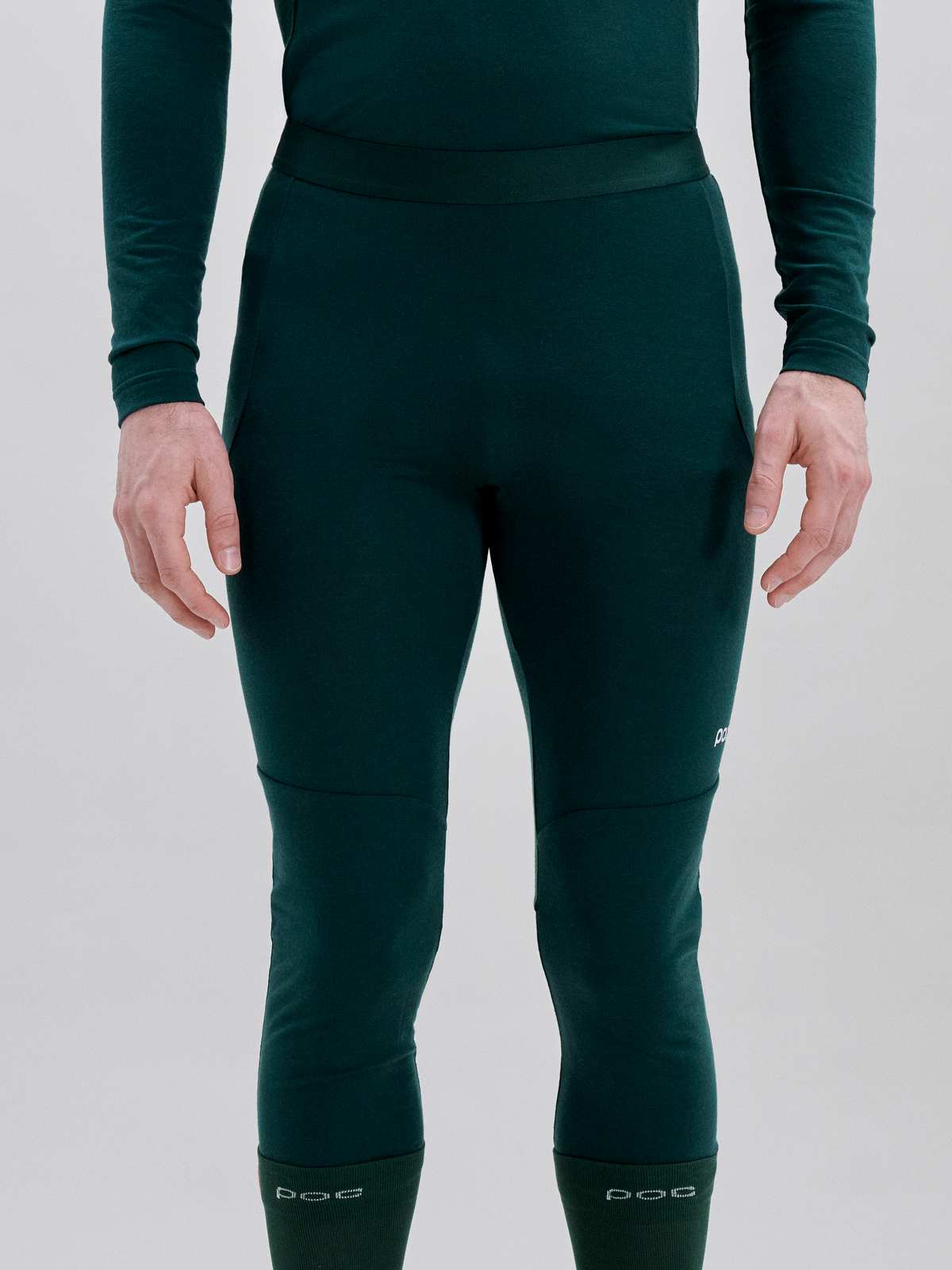 Legginsy termoaktywne POC M's Layer Merino 3/4 Tights - Pargasite Green
