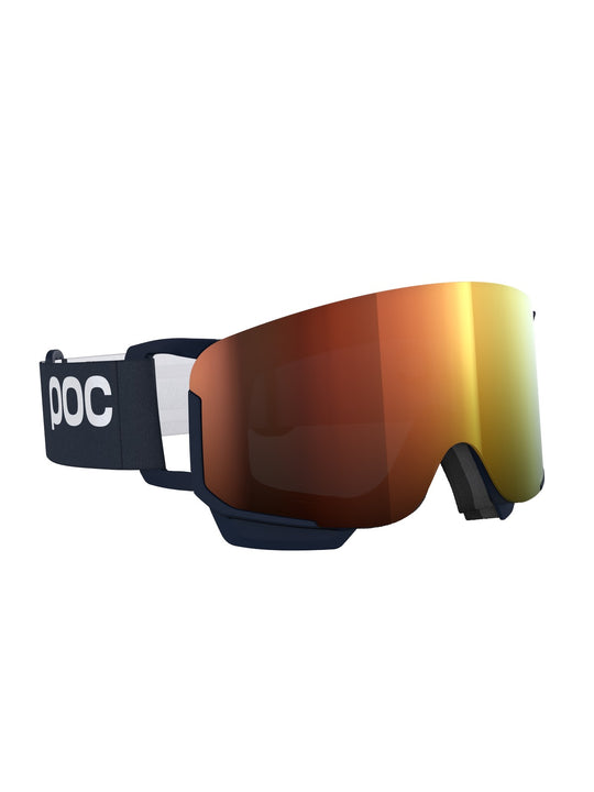 Załaduj obraz do przeglądarki galerii, Gogle narciarskie POC Nexal Mid Wide Fit - Apatite Navy/Pt. Sunny Orange
