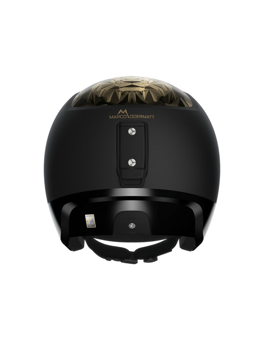 Załaduj obraz do przeglądarki galerii, Kask narciarski POC Skull Dura Jr Marco Odermatt Ed. - Uranium Black/Podium Gold
