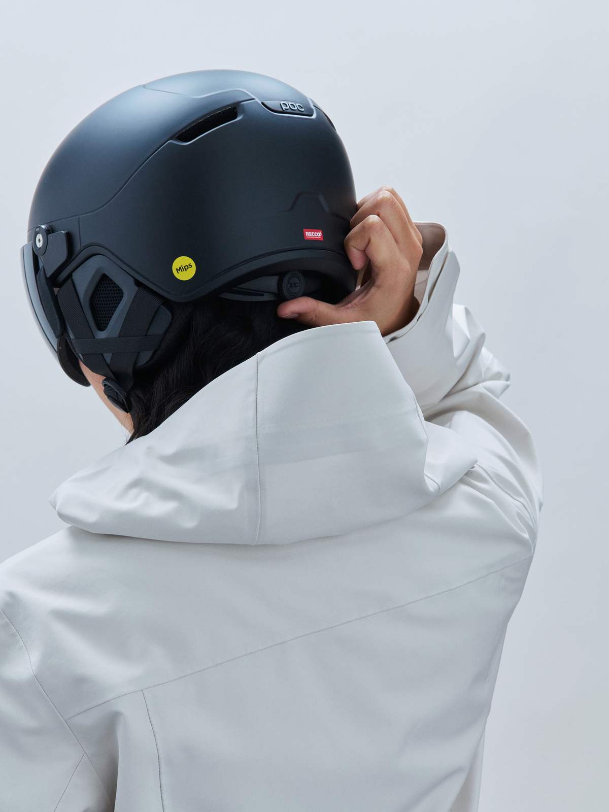 Kask narciarski POC Obex Visor - Uran. Black Matt/Clarity Universal/Sunny/Grey