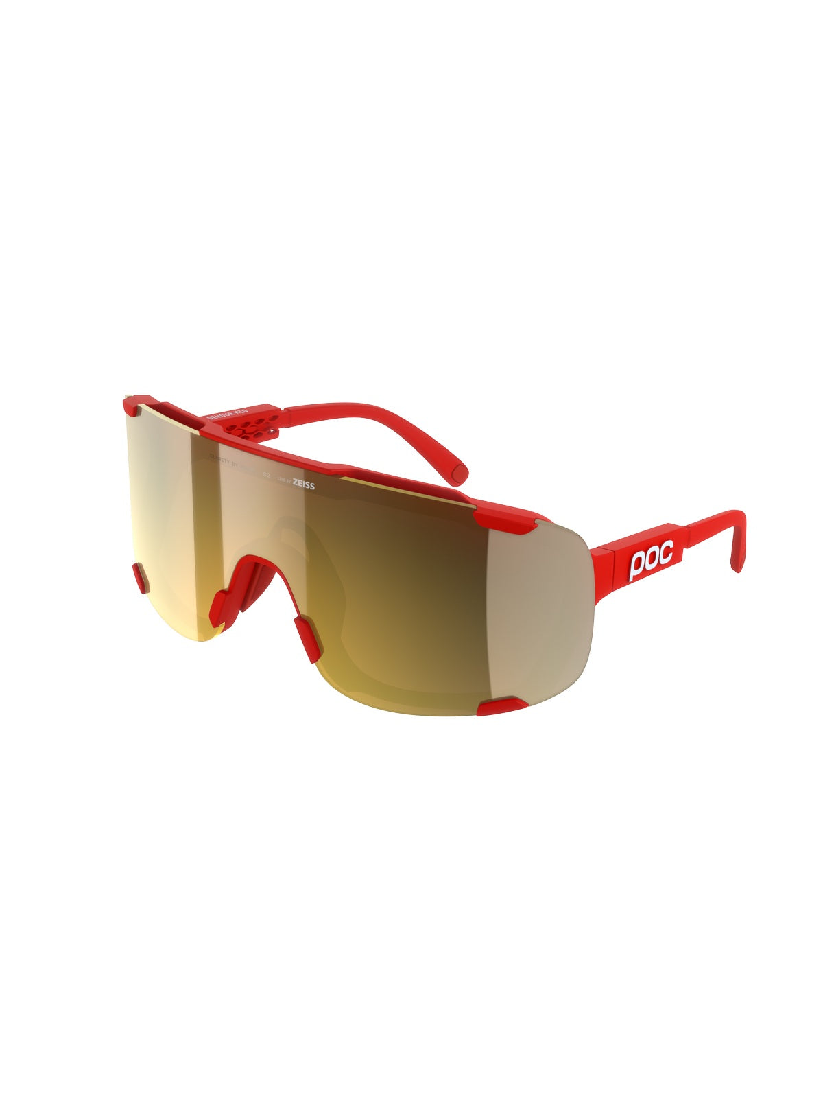 Okulary rowerowe POC Devour Mid - Prismane Red/Clarity Road/Partly Sunny Gold