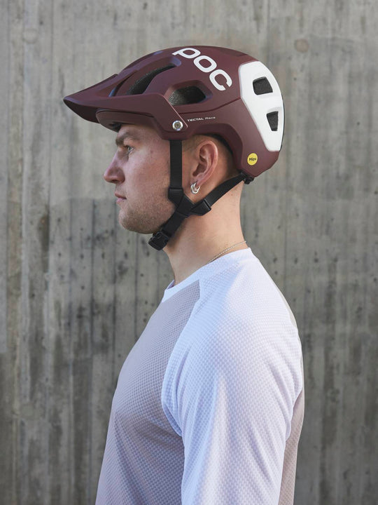 Załaduj obraz do przeglądarki galerii, Kask rowerowy POC TECTAL RACE MIPS - Garnet Red/Hydr. White Matt
