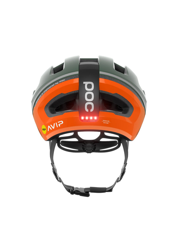 Kask rowerowy POC Omne Beacon MIPS  - Fluo Orange AVIP/Epidote Green Matt