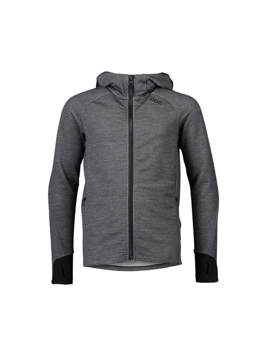 Załaduj obraz do przeglądarki galerii, Bluza POC MERINO ZIP HOOD JR - Sylv. Grey Melange - poc warszawa

