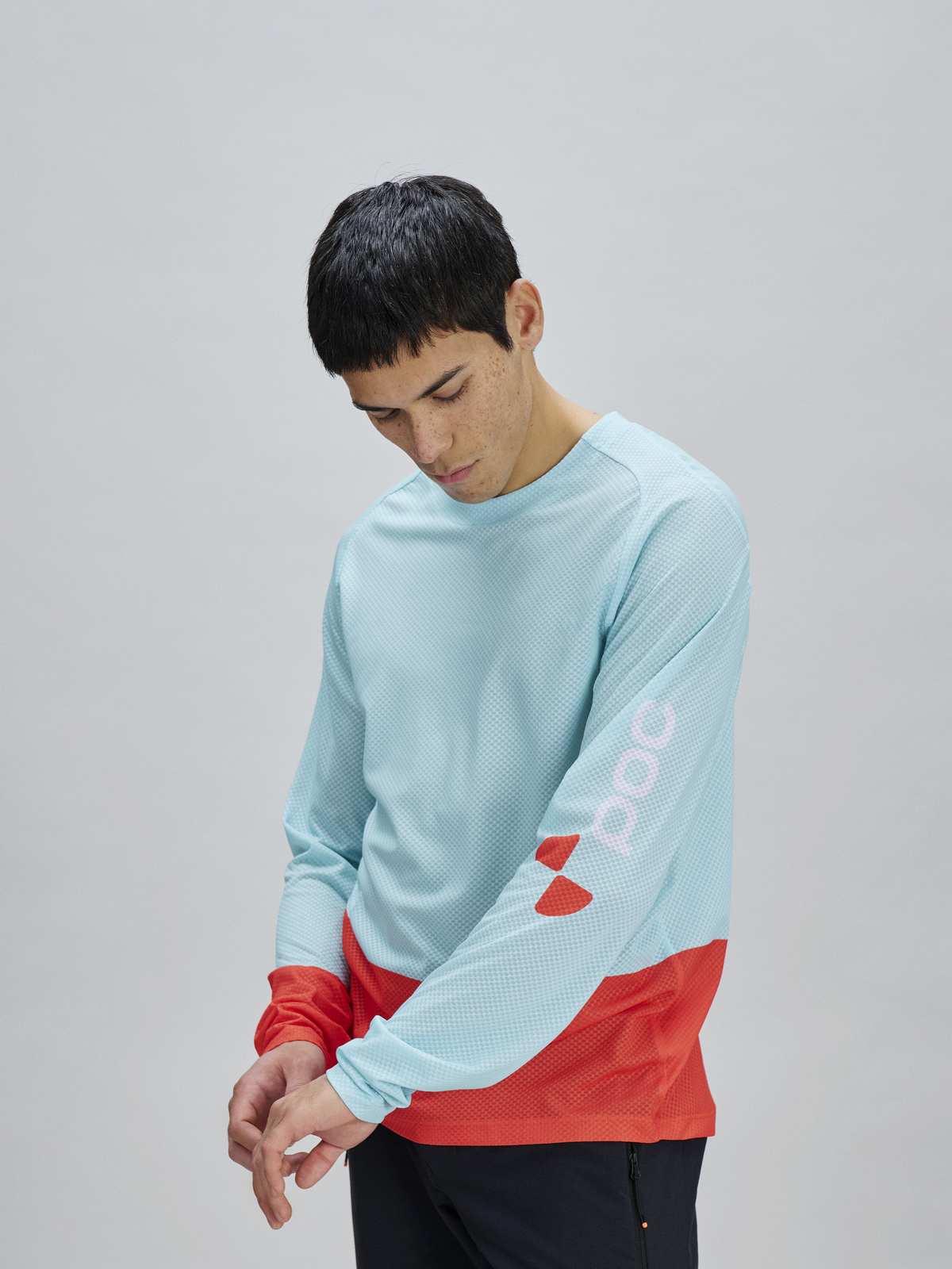 Koszulka rowerowa POC M's Motion Air L/S Jersey - Lazurite Blue/Carnelian Orange