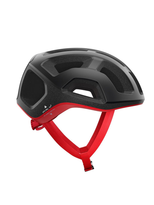 Załaduj obraz do przeglądarki galerii, Kask rowerowy POC Ventral Lite Wide Fit - Ur. Black/Pris. Red Matt
