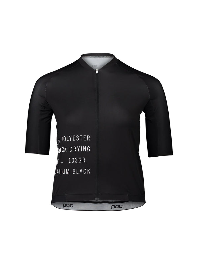 Koszulka rowerowa POC W's PRISTINE PRINT Jersey - Ur. Black