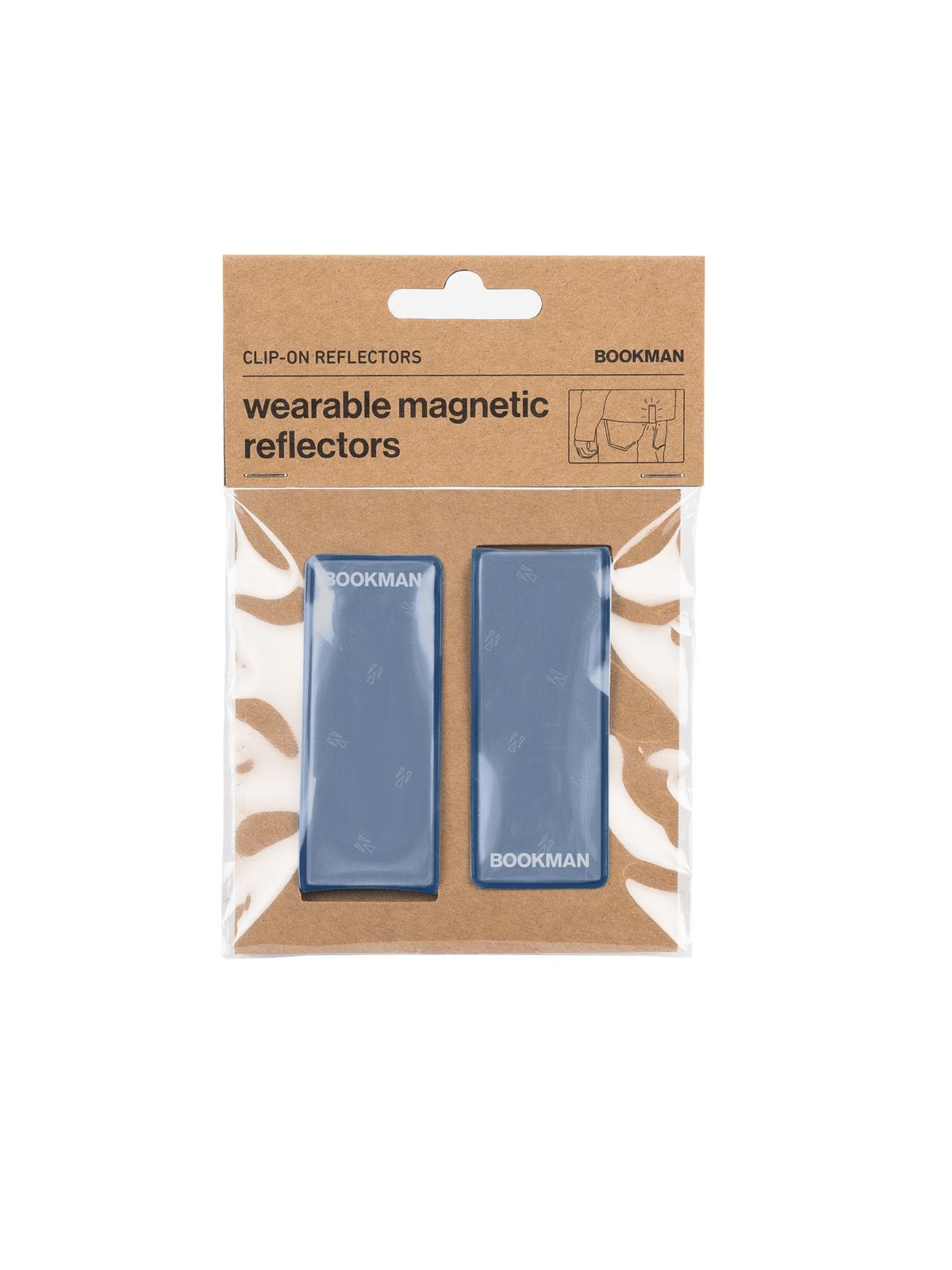 Klip BOOKMAN Clip-on Reflectors niebieski