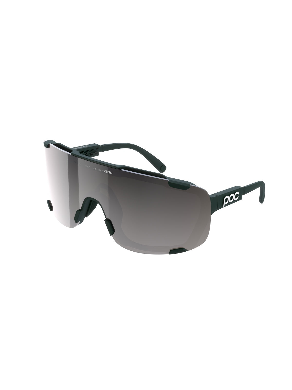 Okulary rowerowe POC Devour Mid - Pargasite Green/Clarity Road/Sunny Silver