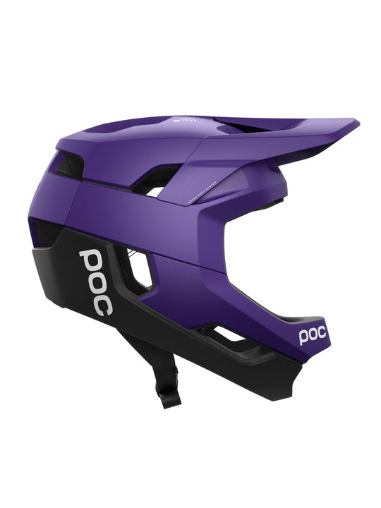 Załaduj obraz do przeglądarki galerii, Kask rowerowy POC OTOCON RACE MIPS - Sap. Purple/Ur. Black Metallic/Matt
