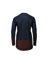 Załaduj obraz do przeglądarki galerii, Koszulka rowerowa POC W&#39;s MTB PURE LS Jersey - Turmaline Navy/Axinite Brown
