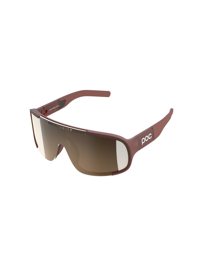 Okulary rowerowe POC Aspire Mid - Himalayan Salt Translucent - Clarity Trail | Brown/Silver Mirror Cat 2