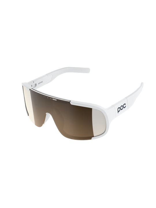 Załaduj obraz do przeglądarki galerii, Okulary rowerowe POC Aspire Wide Fit - Hyd. White/Clarity Trail /Partly Sunny Silver
