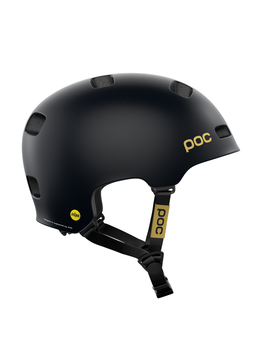 Załaduj obraz do przeglądarki galerii, Kask rowerowy POC CRANE MIPS FABIO ED - Ur. Black Matt/Gold
