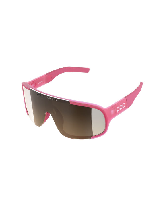 Załaduj obraz do przeglądarki galerii, Okulary rowerowe POC Aspire - Actinium Pink Transl. | Clarity Trail Brown Silver Mirror cat. 2

