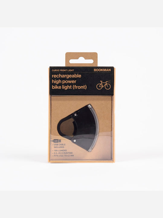 Załaduj obraz do przeglądarki galerii, Lampka rowerowa BOOKMAN Curve Front Light 220lm czarny - TU - poc warszawa
