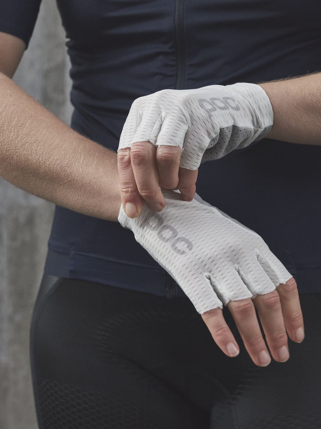 Rękawice rowerowe POC AGILE Short Glove - Hydr. White