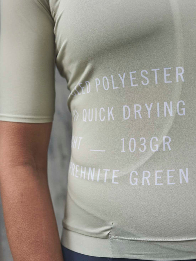 Koszulka rowerowa POC W's PRISTINE PRINT Jersey - Prehnite Green