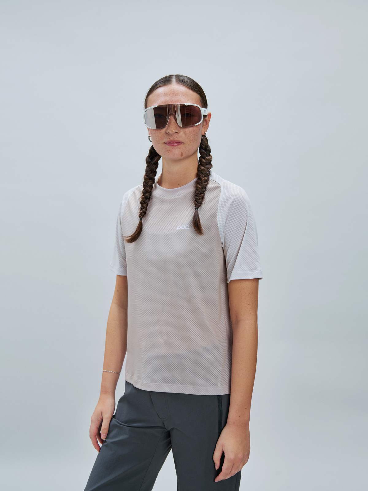 Koszulka rowerowa POC W's Motion Air S/S Jersey - Okenite Off-White