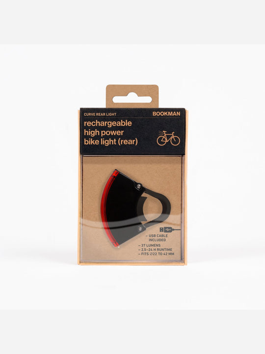 Załaduj obraz do przeglądarki galerii, Lampka rowerowa BOOKMAN Curve Rear Light 37lm czarny - TU - poc warszawa
