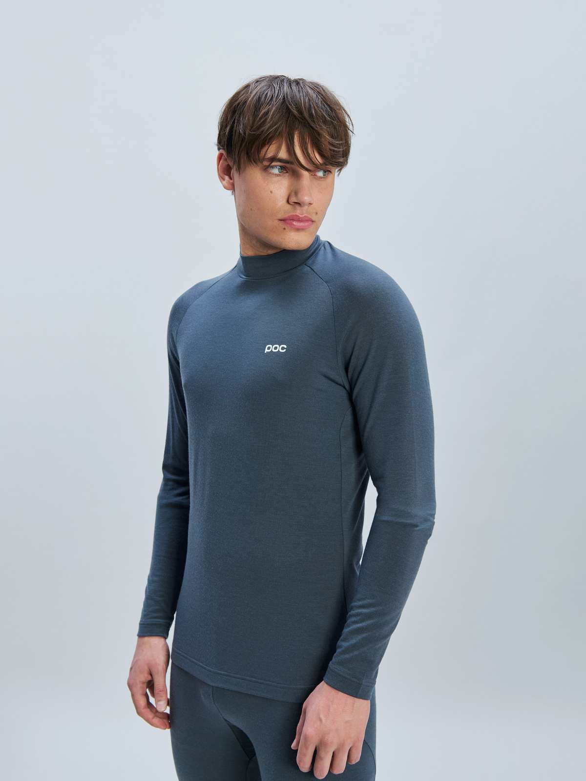 Koszulka termoaktywna POC M's Layer Merino Mock Neck Jersey - Sylvanite Grey