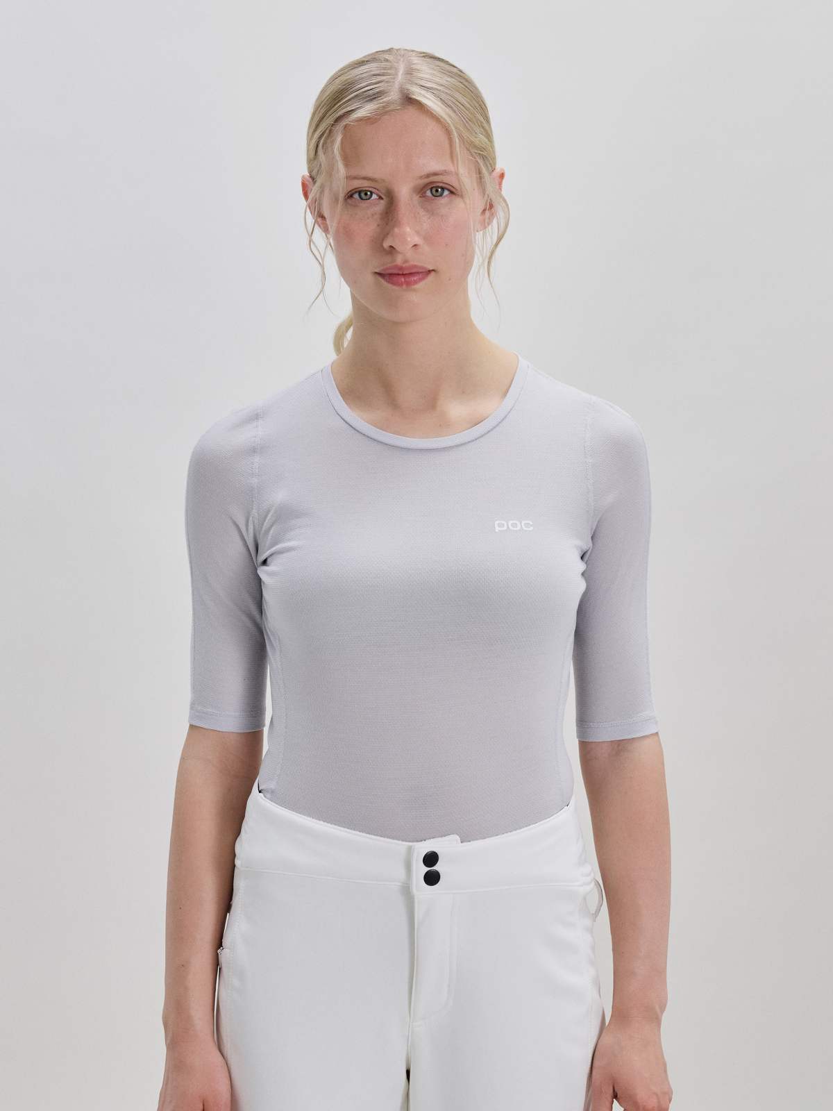 Koszulka termoaktywna damska POC W's Layer Mid S/S Jersey - Granite Grey