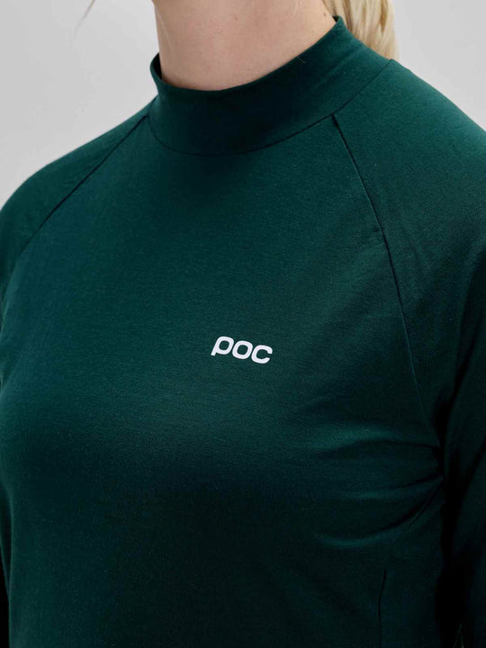 Załaduj obraz do przeglądarki galerii, Koszulka termoaktywna damska POC W's Layer Merino Mock Neck Jersey zielony
