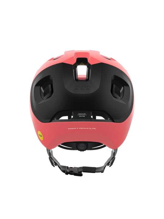 Załaduj obraz do przeglądarki galerii, Kask rowerowy POC Axion Race MIPS - Ammolite Coral/Uran. Black Matt
