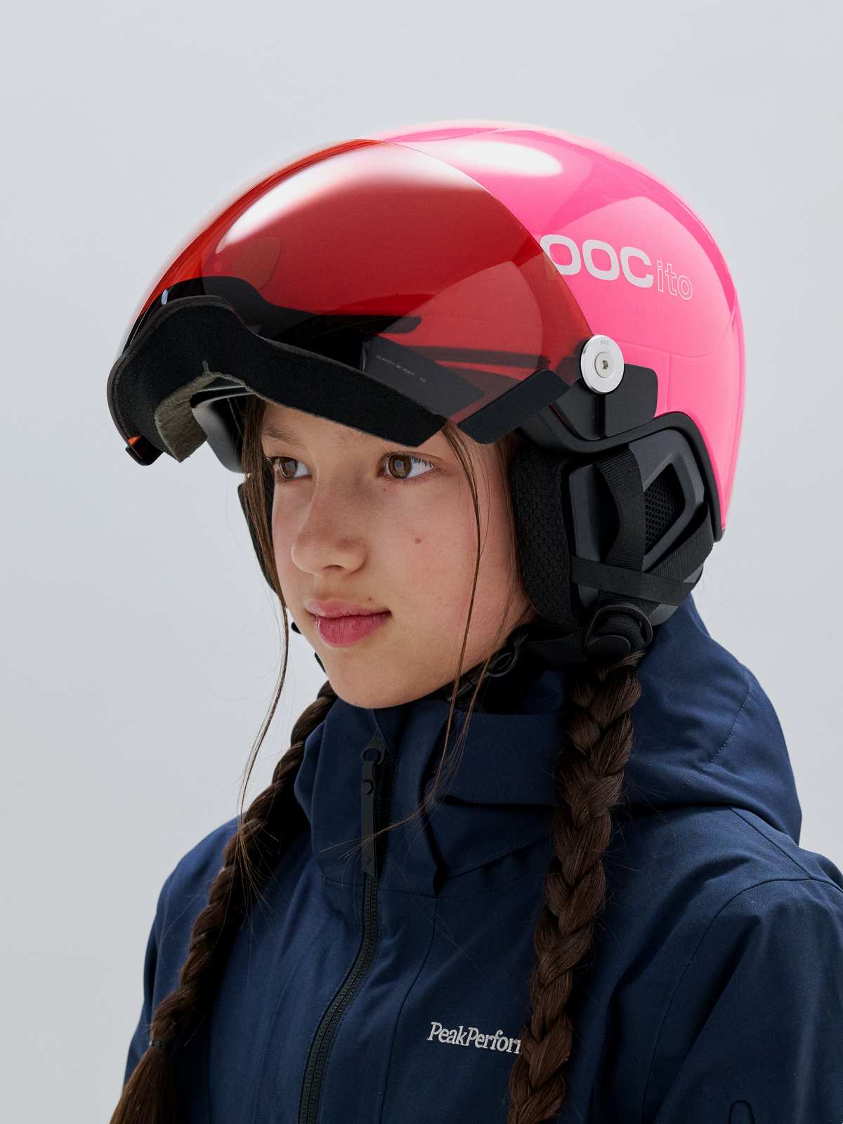 Kask narciarski POCito Obex Visor różowy - Fluo. Pink/Clarity POCito/Partly Sunny/Light Orange