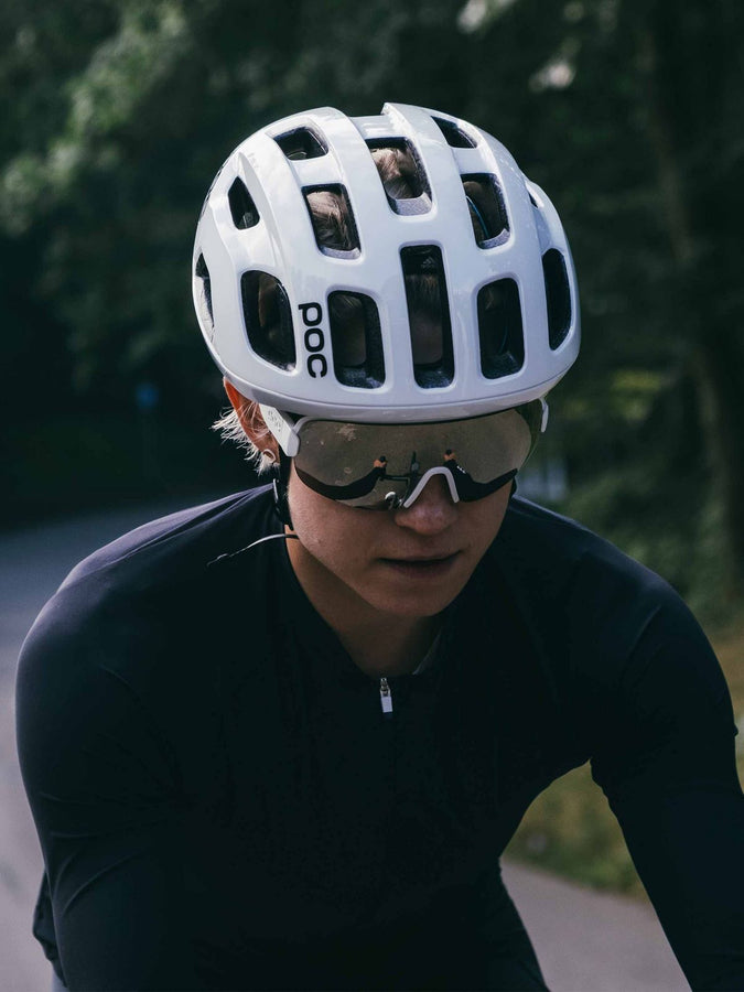 Okulary POC AIM - Hydr. White - Clarity ROAD Violet/Silver Mirror Cat 3