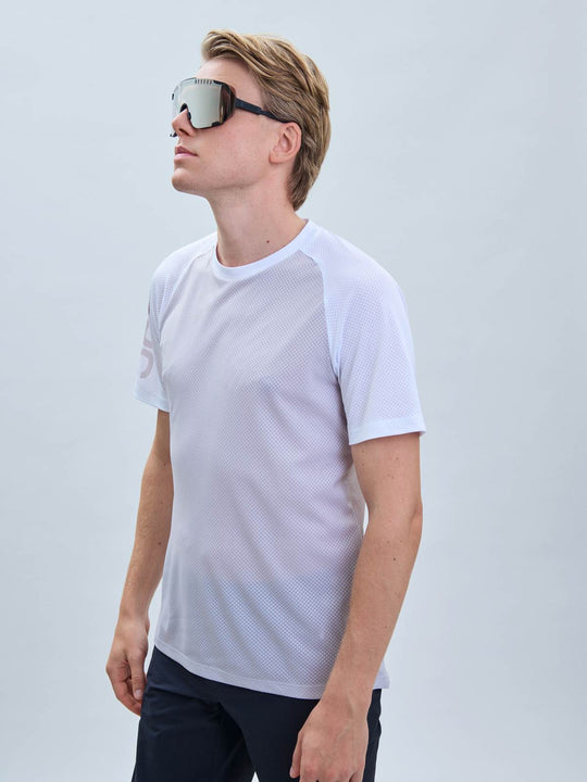 Załaduj obraz do przeglądarki galerii, Koszulka rowerowa POC MTB Pure Tee - Granite Grey/Hydr. White - poc warszawa
