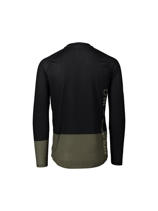Załaduj obraz do przeglądarki galerii, Koszulka rowerowa POC MTB PURE LS - Ur. Black/Epid. Green
