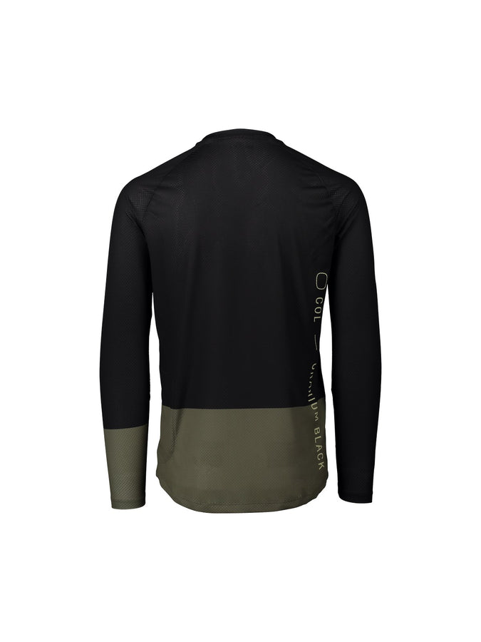 Koszulka rowerowa POC MTB PURE LS - Ur. Black/Epid. Green