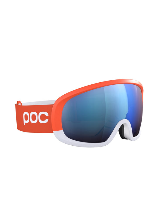 Załaduj obraz do przeglądarki galerii, Gogle narciarskie POC Fovea Mid Clarity Comp + Fluo. Orange/Hyd. White/Spektris Blue Cat2 + Cat1 + Cat1 - TU - poc
