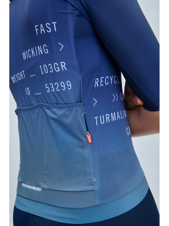 Załaduj obraz do przeglądarki galerii, Koszulka rowerowa POC W’s Pristine Print Jersey - Gradient Turmaline Navy - poc warszawa

