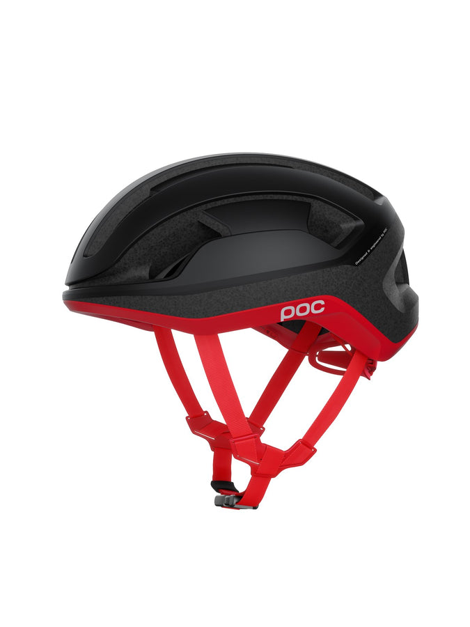 KASK rowerowy POC Omne Lite Wide Fit - Ur. Black/Pris. Red Matt