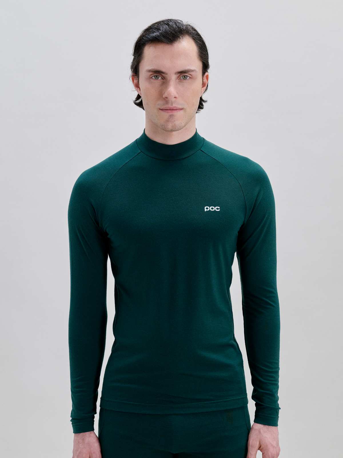 Koszulka termoaktywna POC M's Layer Merino Mock Neck Jersey - Pargasite Green