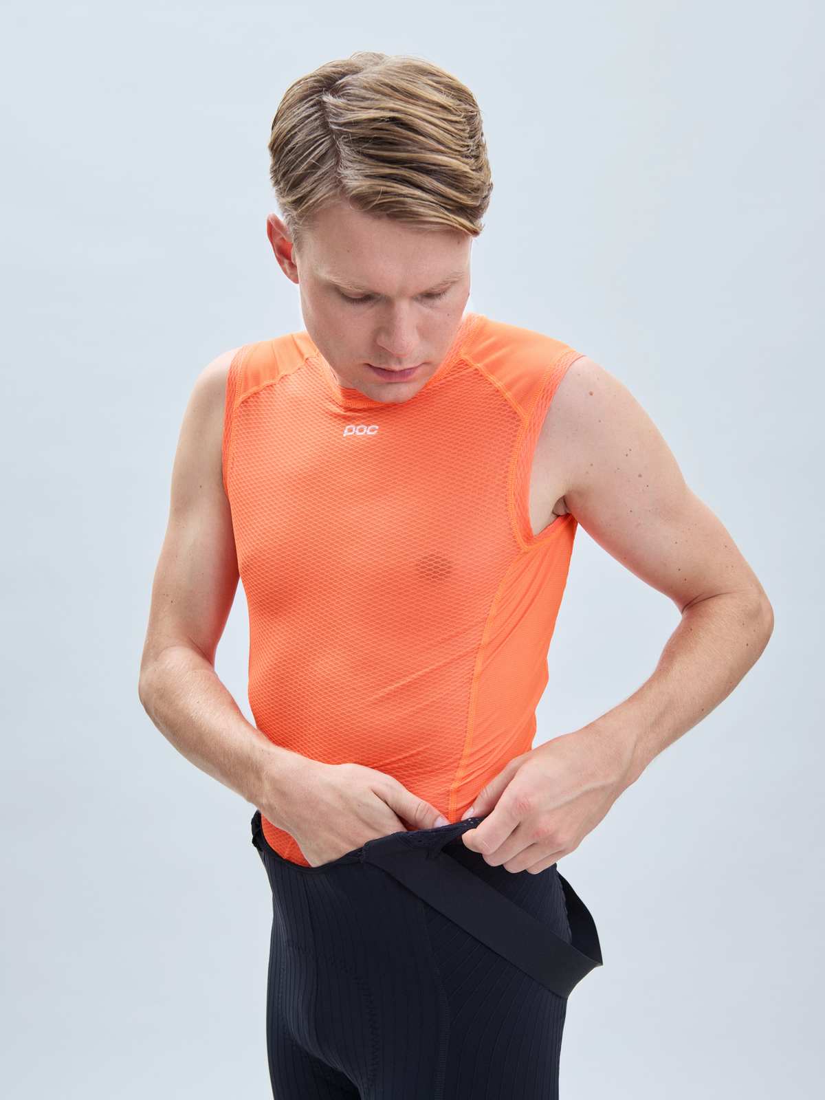 Koszulka rowerowa POC ESSENTIAL LAYER Vest - Zink Orange