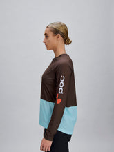 Załaduj obraz do przeglądarki galerii, Koszulka rowerowa POC W's Motion Air L/S Jersey - Bron. Brown/Lazurite Blue
