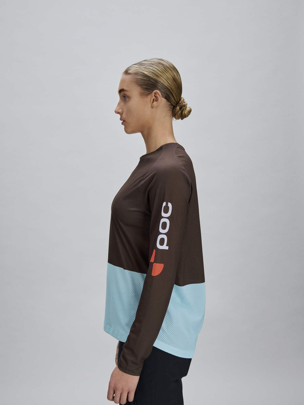 Koszulka rowerowa POC W's Motion Air L/S Jersey - Bron. Brown/Lazurite Blue