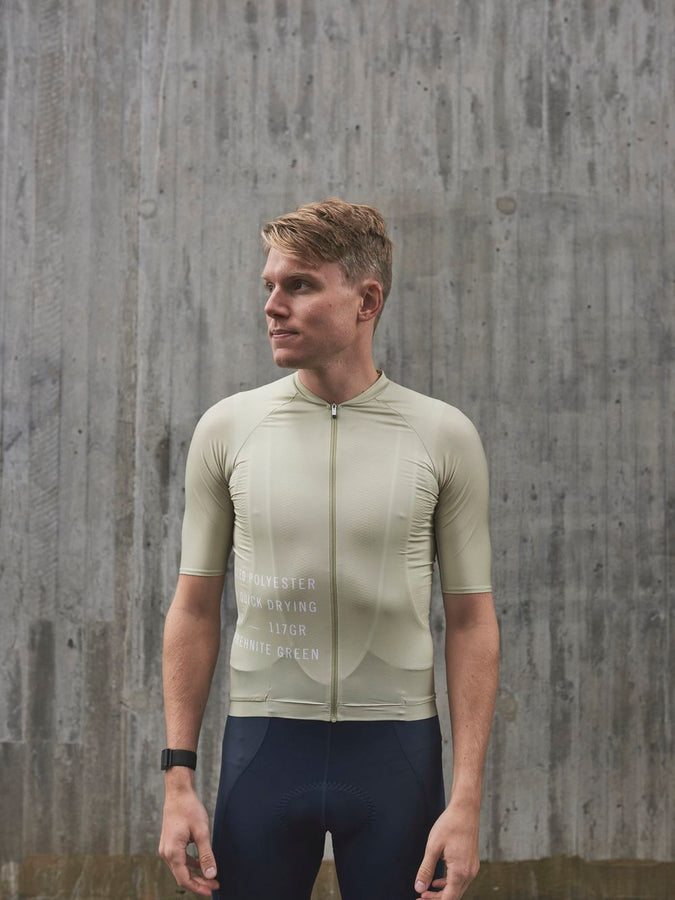 Koszulka rowerowa POC M's PRISTINE Print Jersey - Prehnite Green