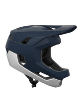 Załaduj obraz do przeglądarki galerii, Kask rowerowy POC Otocon Race MIPS - Apat. Navy Matt/Hyd. White Matt

