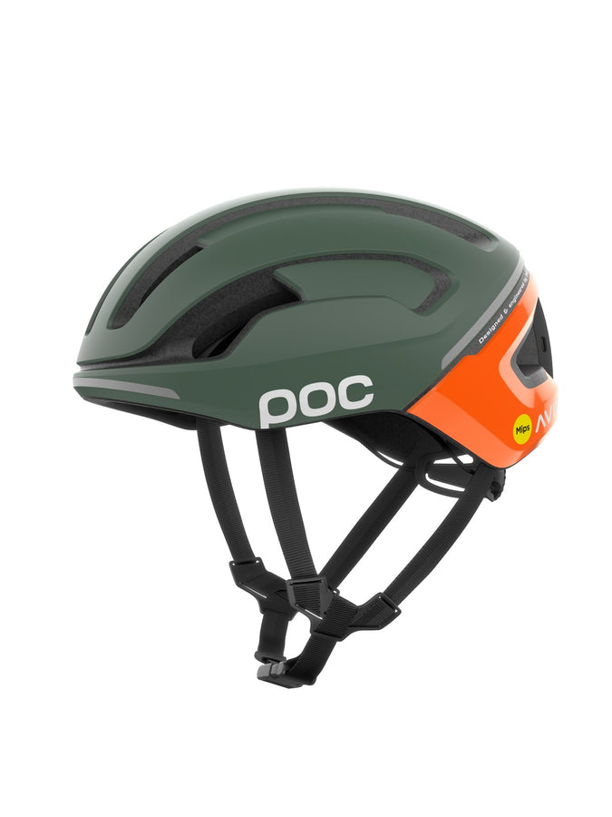 Kask rowerowy POC Omne Beacon MIPS  - Fluo Orange AVIP/Epidote Green Matt