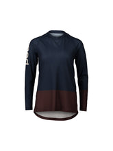 Załaduj obraz do przeglądarki galerii, Koszulka rowerowa POC W&#39;s MTB PURE LS Jersey - Turmaline Navy/Axinite Brown
