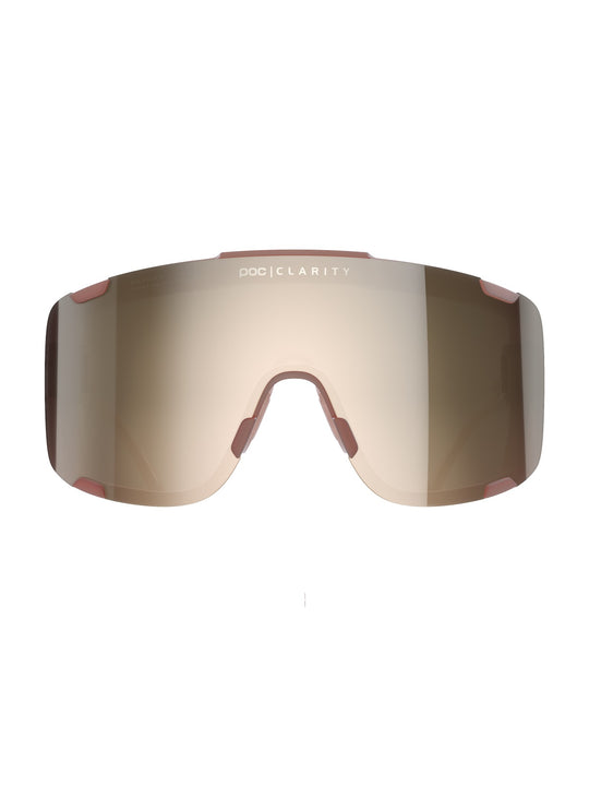 Załaduj obraz do przeglądarki galerii, Okulary rowerowe POC Devour Ultra - Himalayan Salt Transl. | Clarity Trail Brown Silver Mirror cat 2
